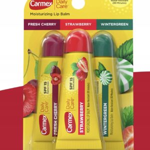 Carmex Trójpak tubka FRESH CHERRY, STRAWBERRY, WINTERGREEN C25