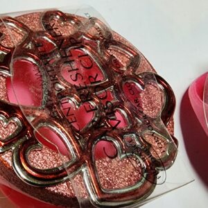 Bath Body etui na zapach samochodowy Różowe Brokat i Serca jINW