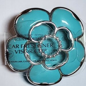 Bath Body etui na zapach samochodowy turkusowy Kwiat jINW